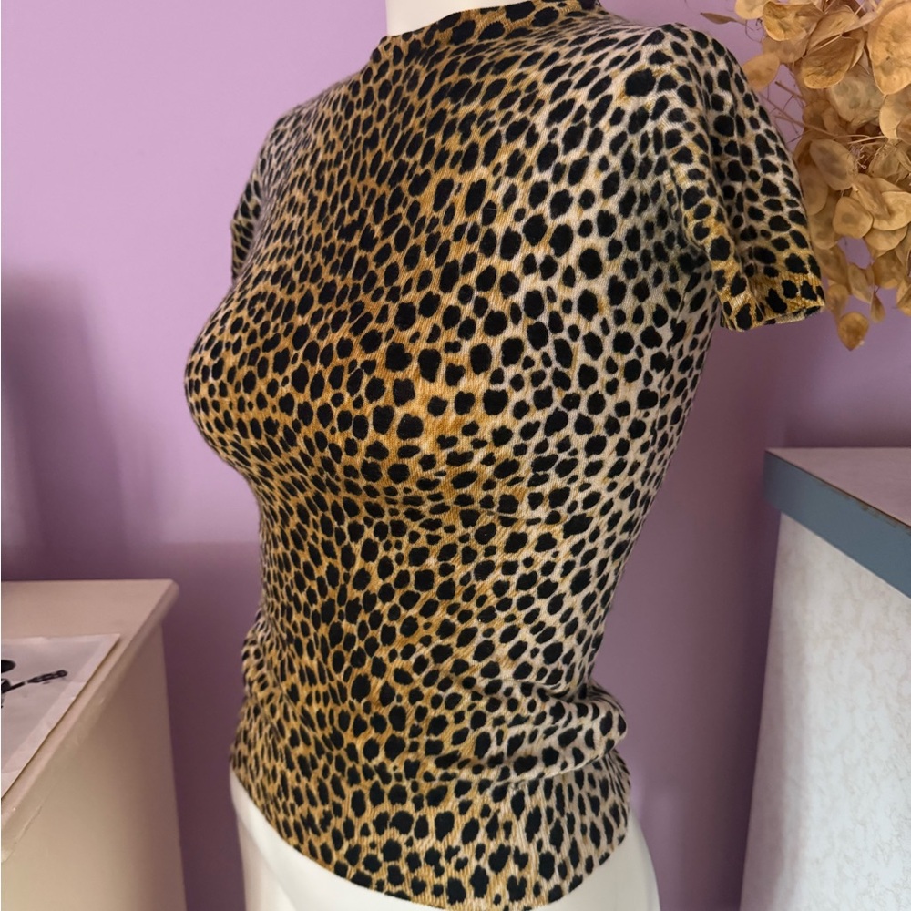 Dolce & Gabbana D&G Leopard print cheetah top cashmere silk small